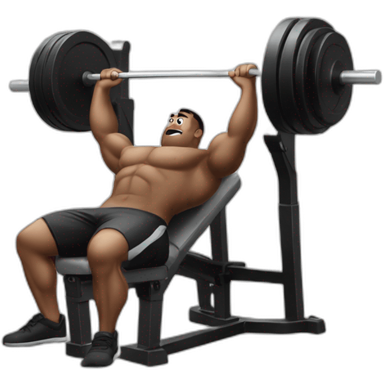 thick bulgy man bench press emoji