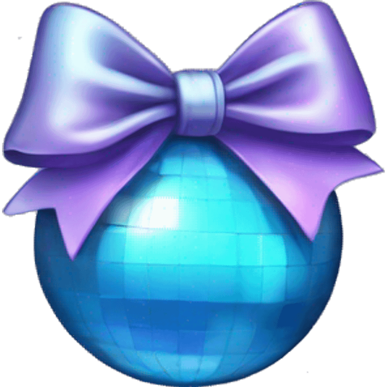 Small bow on discoball emoji