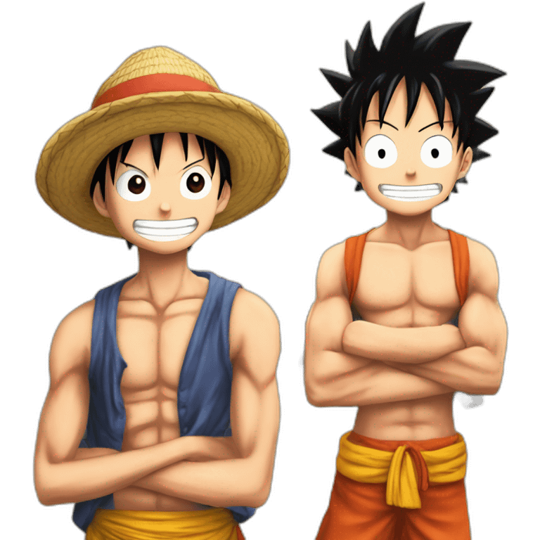 luffy et san goku sur le sunny emoji