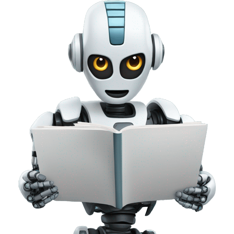 robot holding notebook emoji