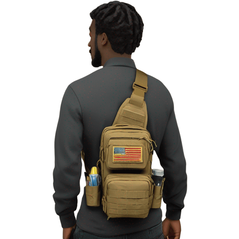 Crossbody tactical sling bag emoji