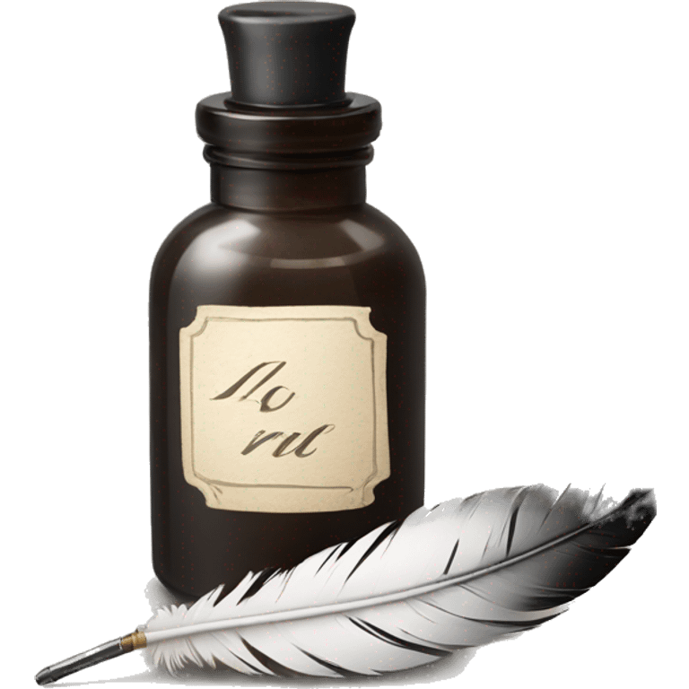 a feather quill and ink bottle emoji