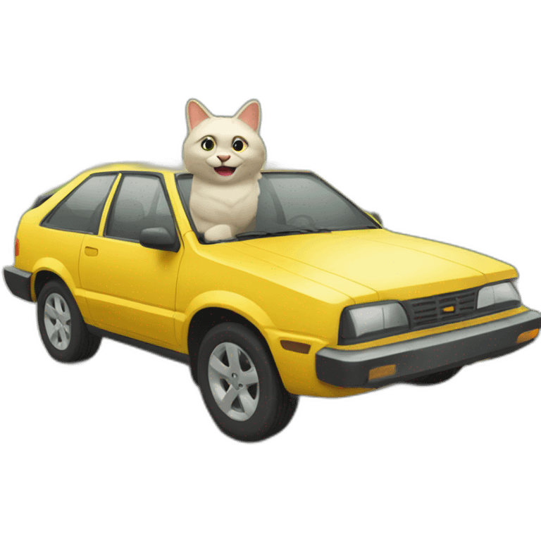 Chat dans une voiture emoji