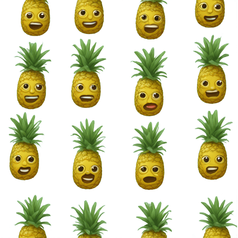 Christmas pineapple skiing emoji