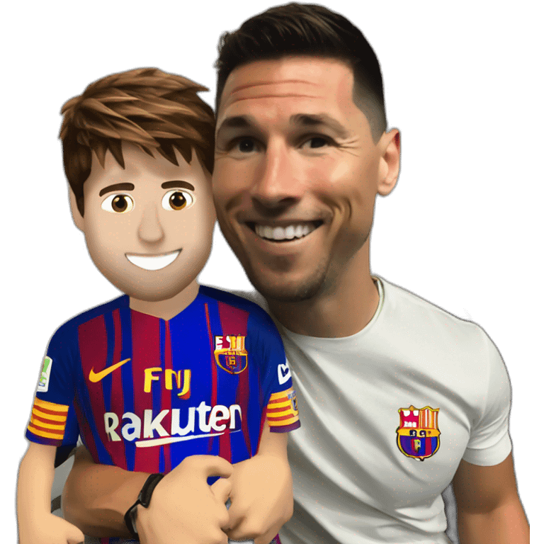 Ronaldo with Messi emoji