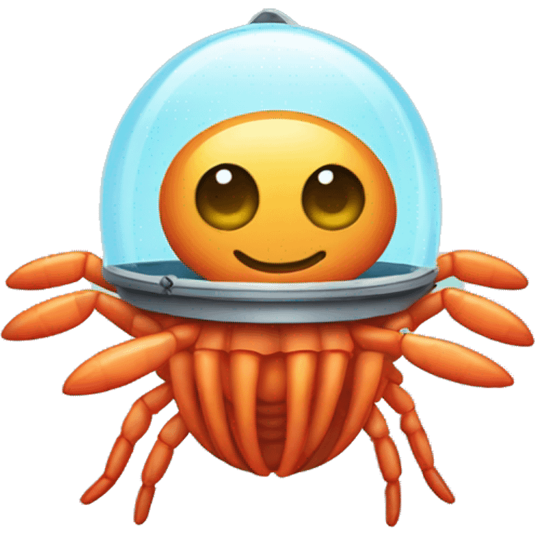 shrimp in spaceship  emoji