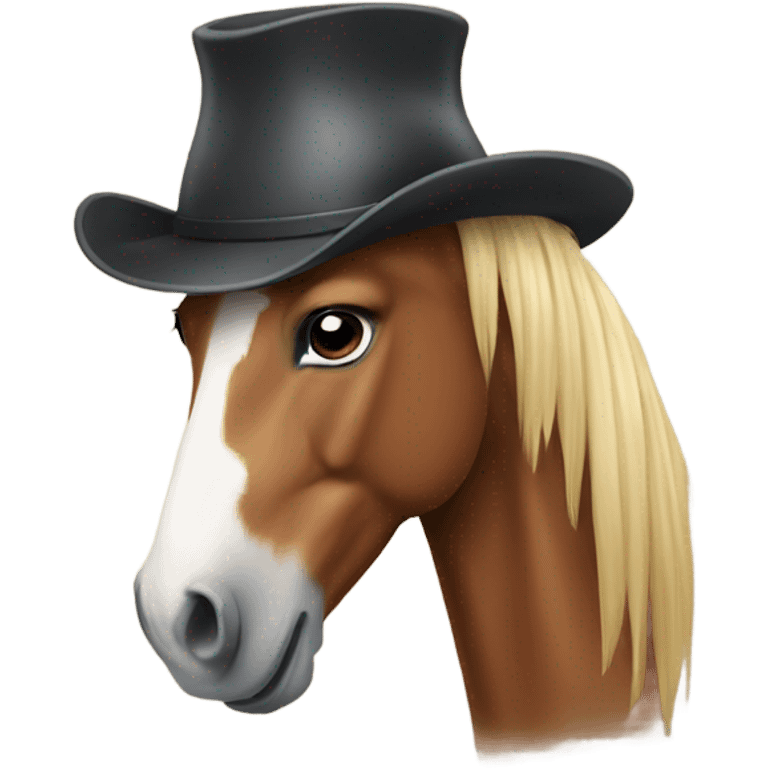 Horse with a hat emoji