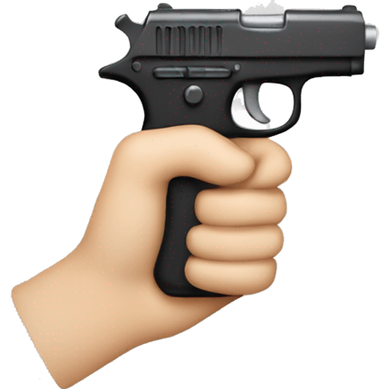 white hand holding toy pistol emoji