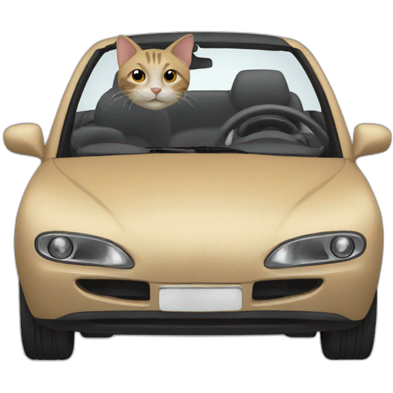 Cat drive a car emoji