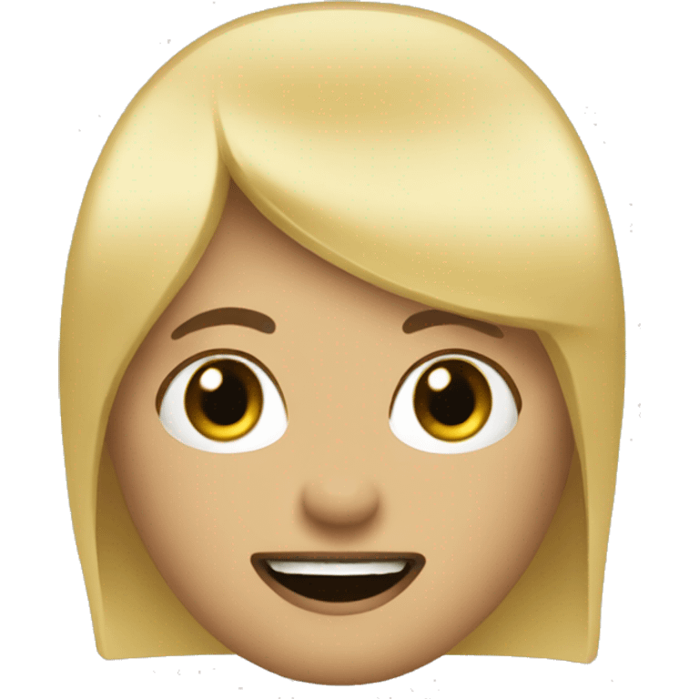 blonde block fringe and black teeth  emoji