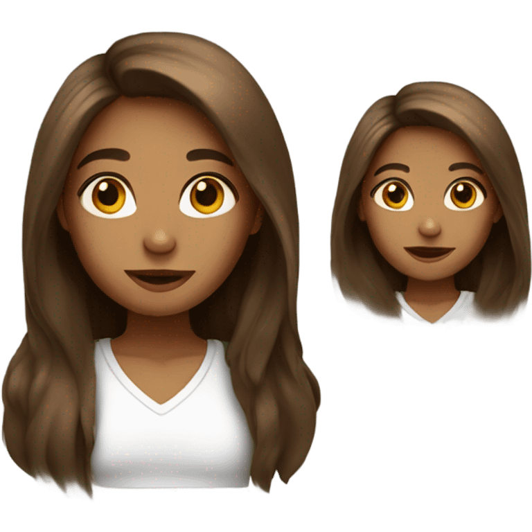 Brown long hair girl emoji