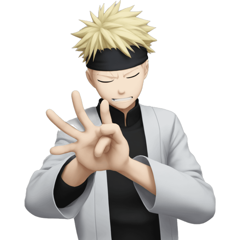 jujutsu kaisen gojo's infinite void hand sign emoji