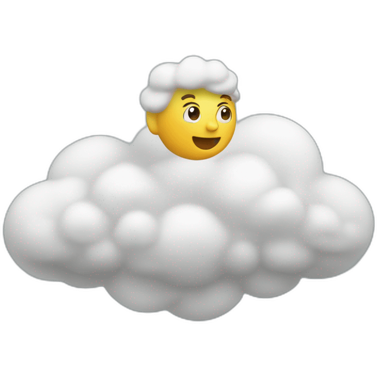 Plongeur sur un nuage emoji