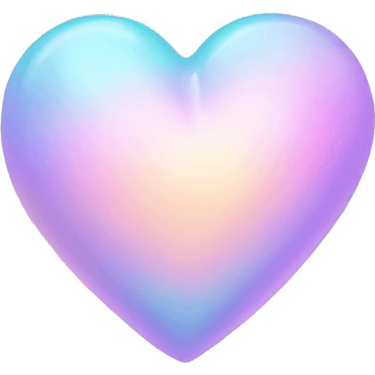 Iridescent pastel heart emoji