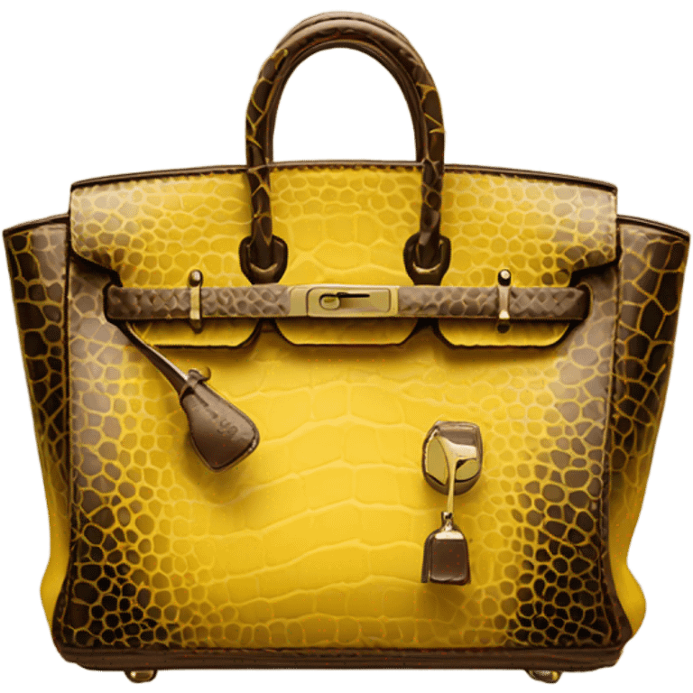 Birkin bag yellow  emoji