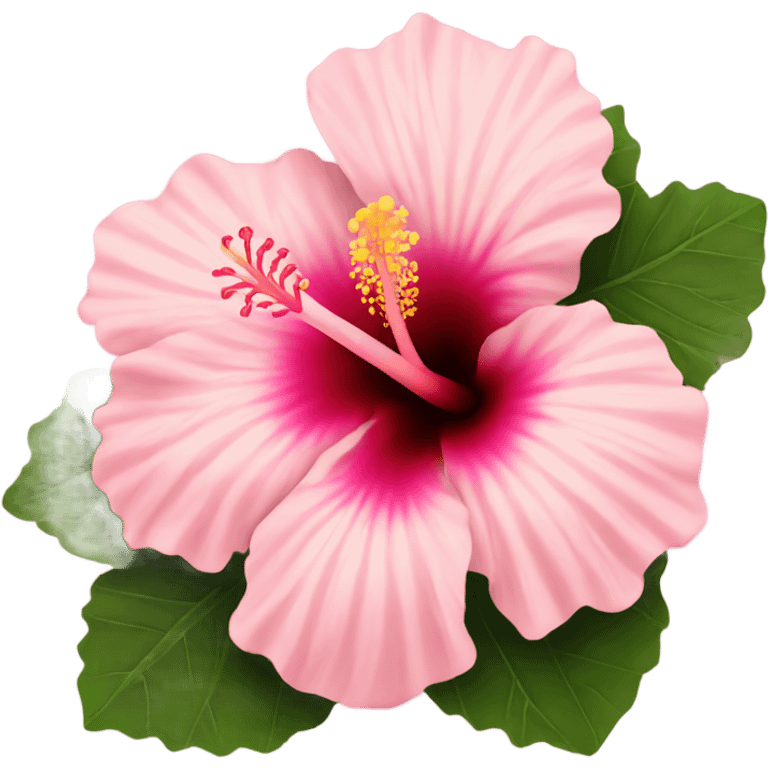 light pink hibiscus flower emoji