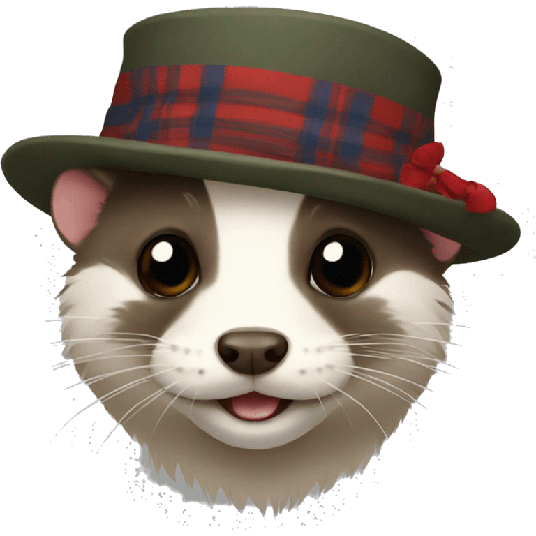 Ferret with Scottish hat emoji