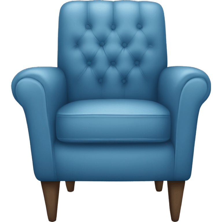 blue dining room chair, front  emoji