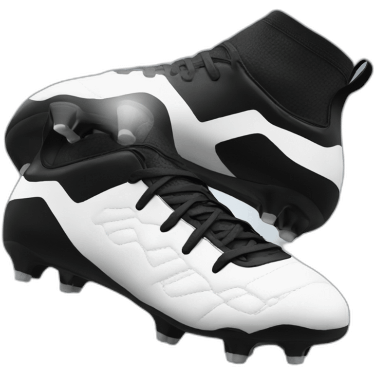 Black whithe Football boots emoji