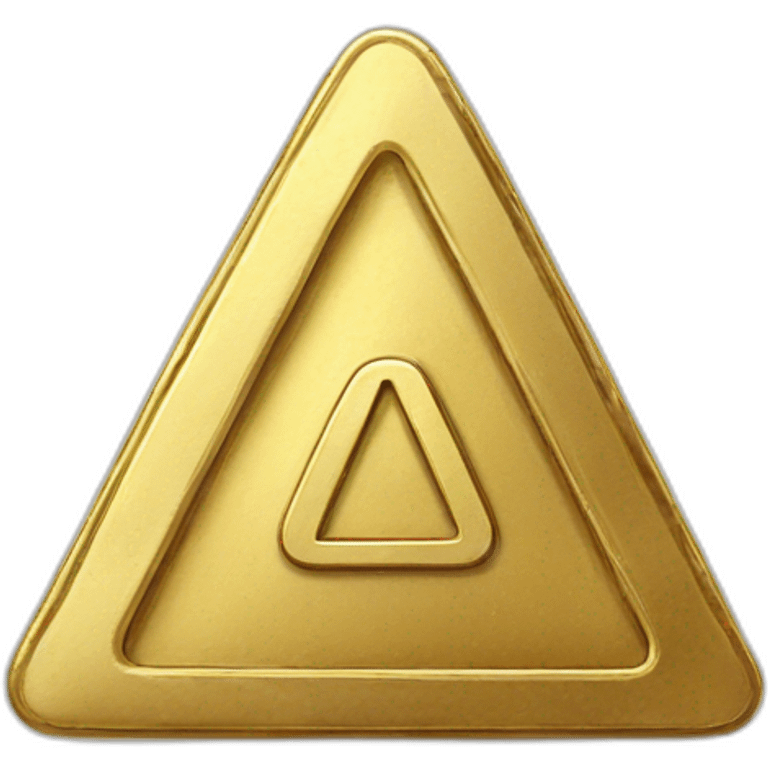 fat triangle gold coin with large "0" label emoji