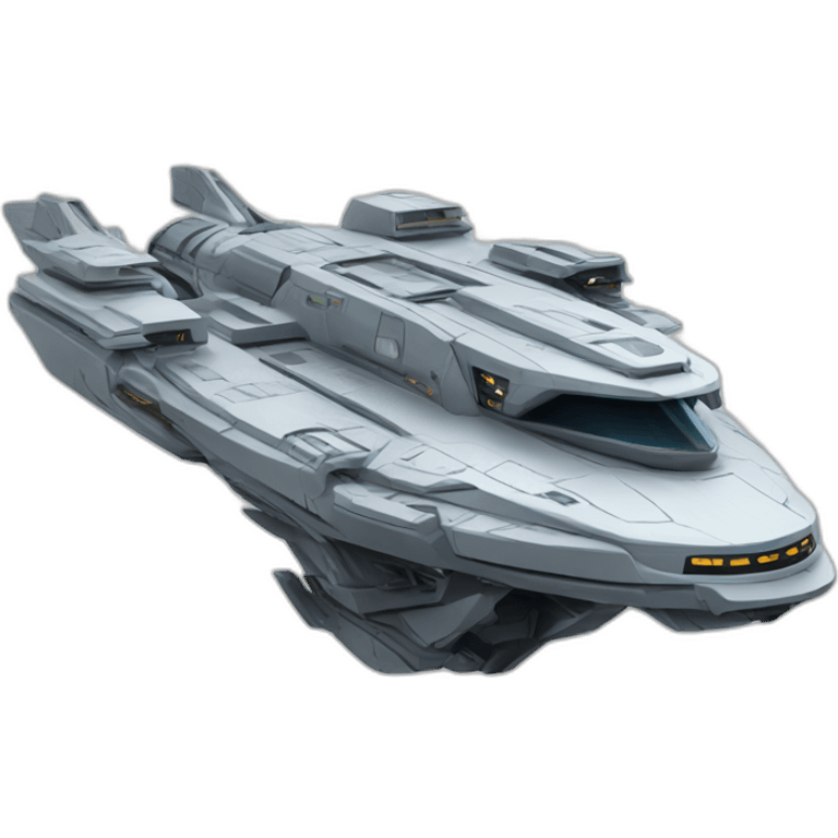 Starship warship futuristic emoji