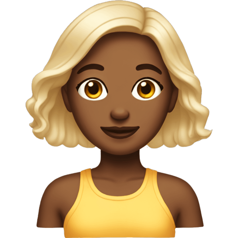 Bitmoji girl covered in sunscreen emoji