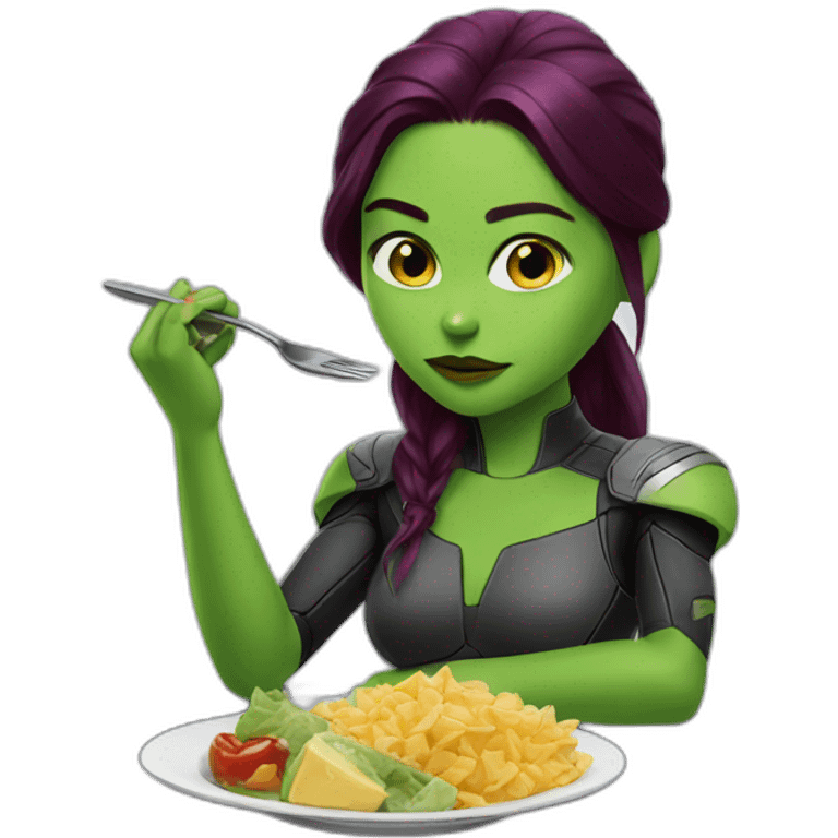 Gamora eat lunch emoji