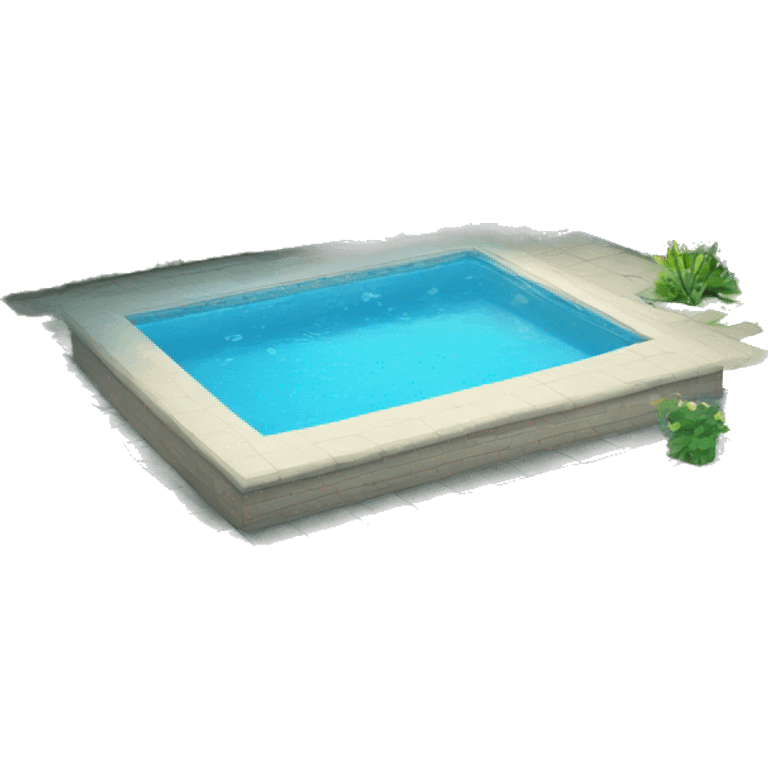 swimming pool in garden emoji