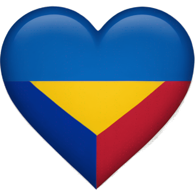 Heart emoji with the romanian flag emoji