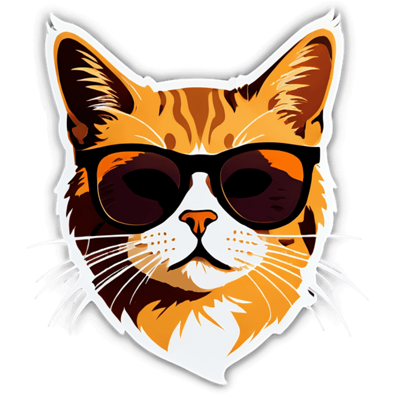 Cat with sunglasses emoji