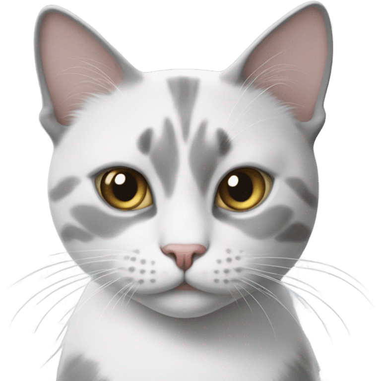 White and grey cat emoji