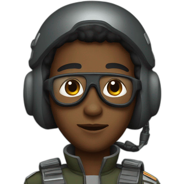 black fighter pilot emoji