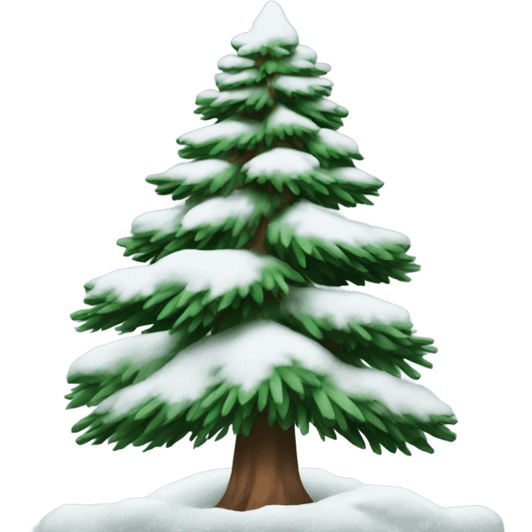 Pine tree with snow on it emoji