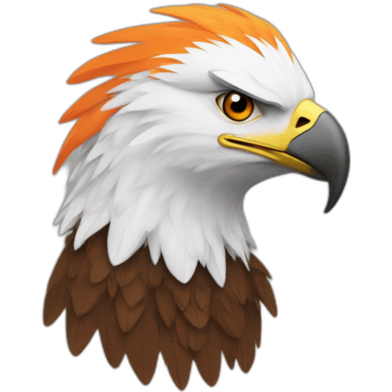 Eagle With orange and white plumage emoji