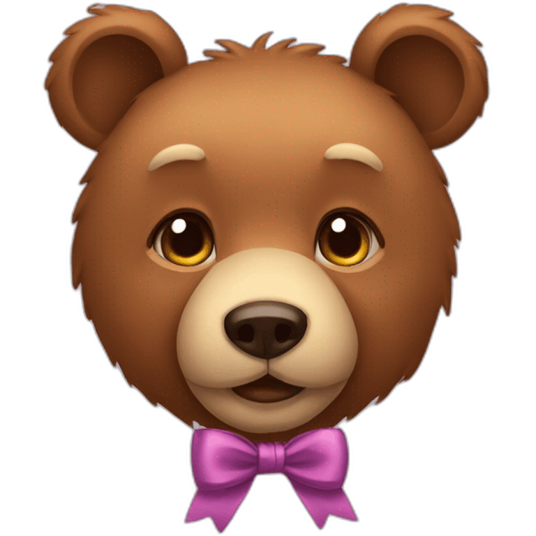 Bear with bow emoji