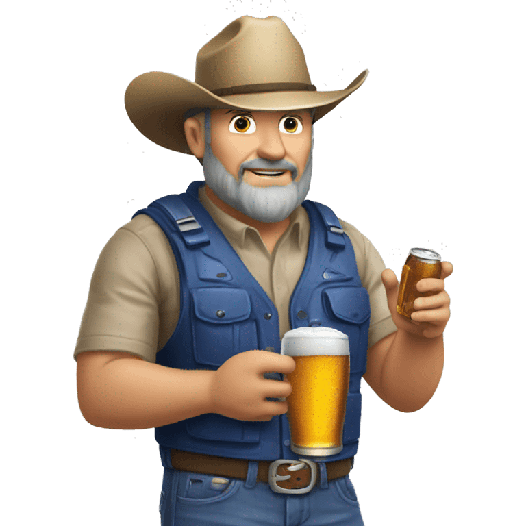 Redneck Uncle Jimmy with his Bud Light emoji