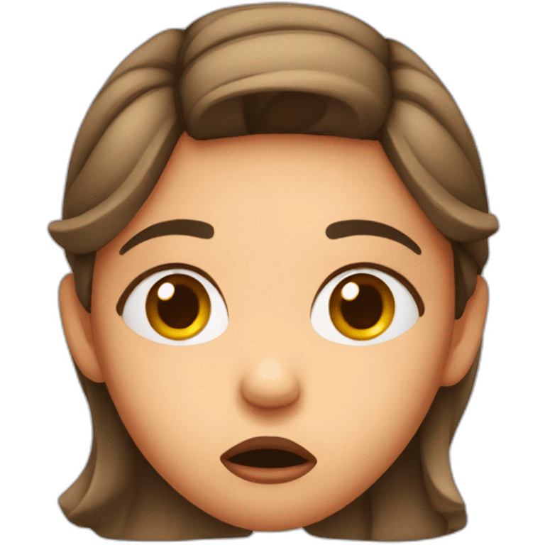 girl shocked closed mouth emoji