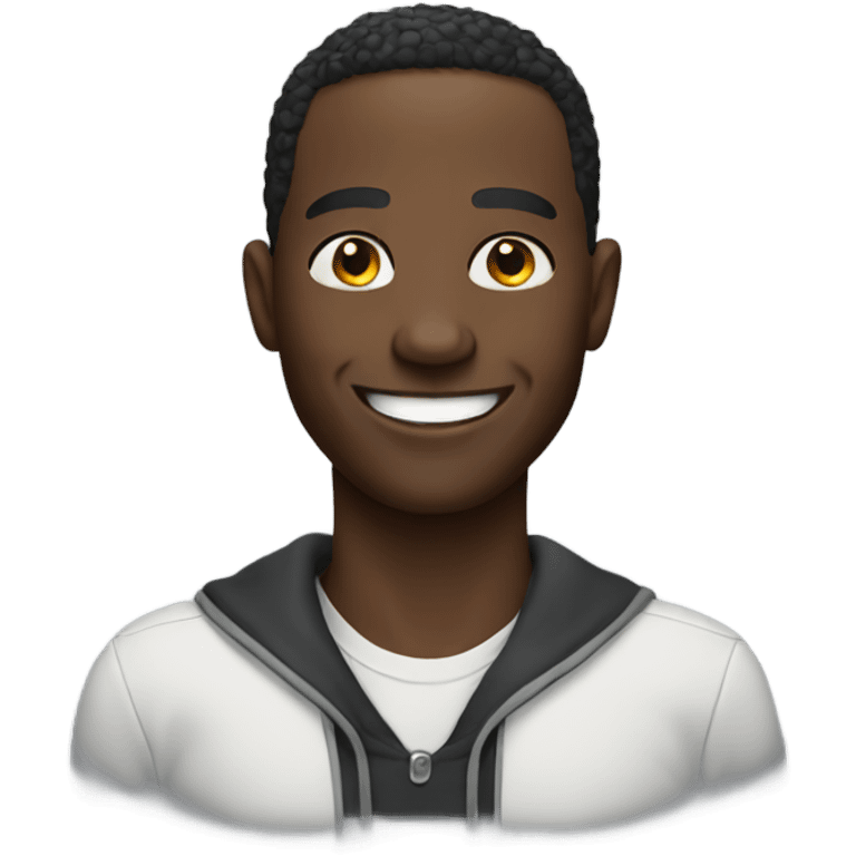 Black man smiling emoji