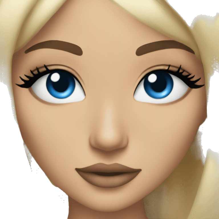 blonde kylie jenner with blue eyes emoji