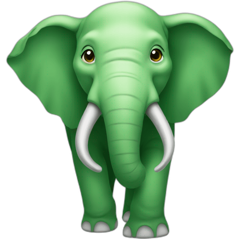 A green elephent emoji