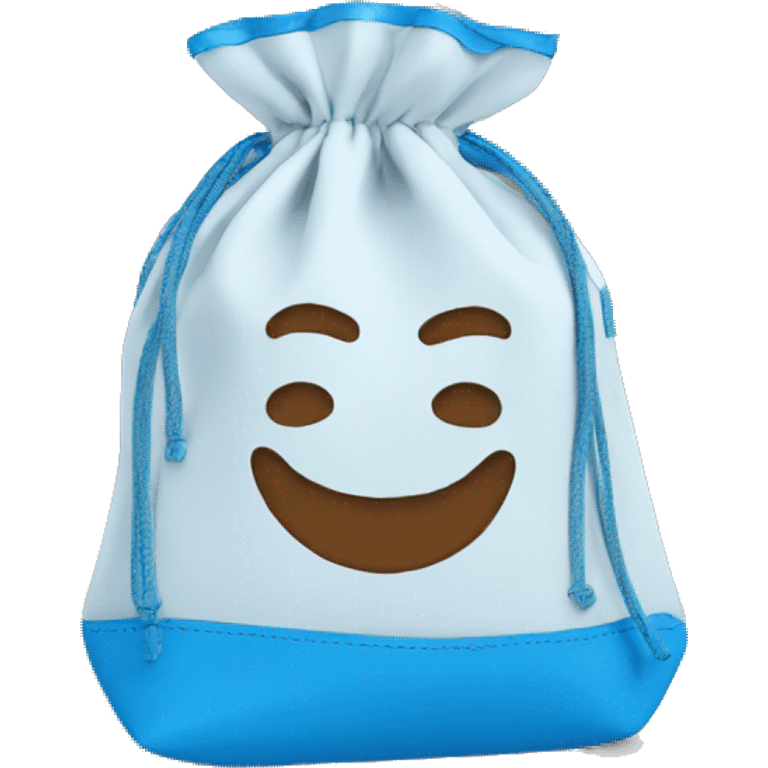 blue self stand pouch emoji