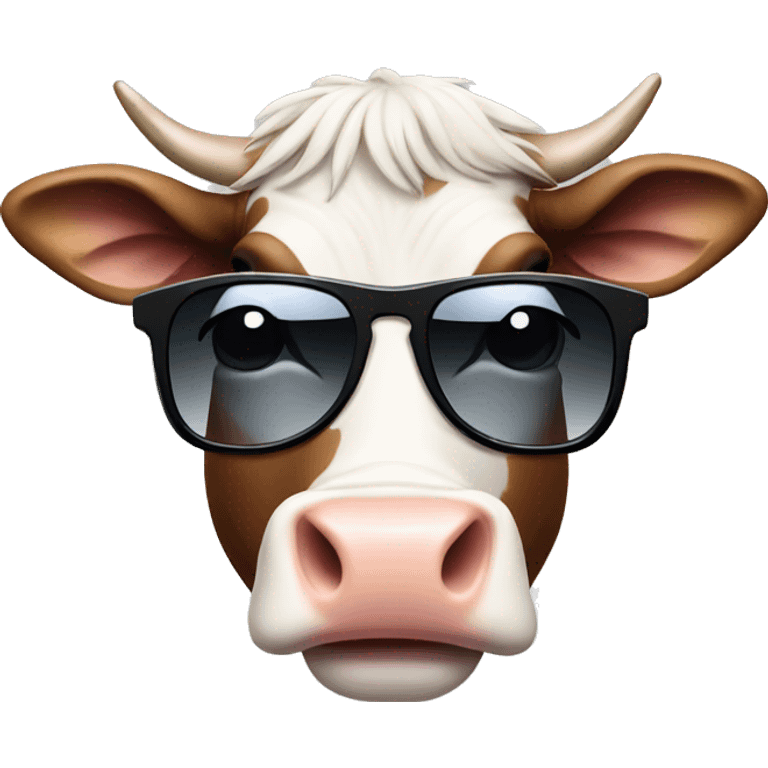 Cow with sunglasses emoji