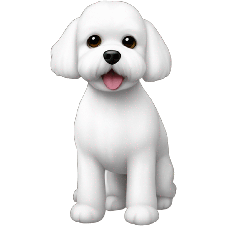 Maltese bichon with fruits emoji