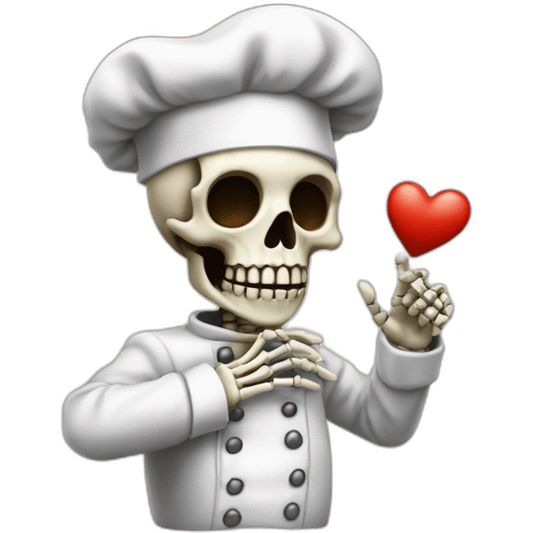 skeleton Chef's Kiss Pinched Finger heart emoji