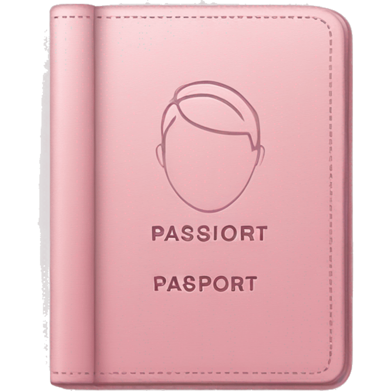 Light pink passport  emoji