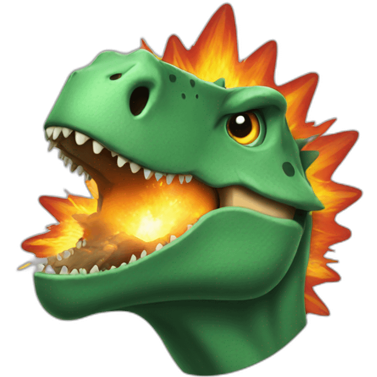 dino exploding head emoji