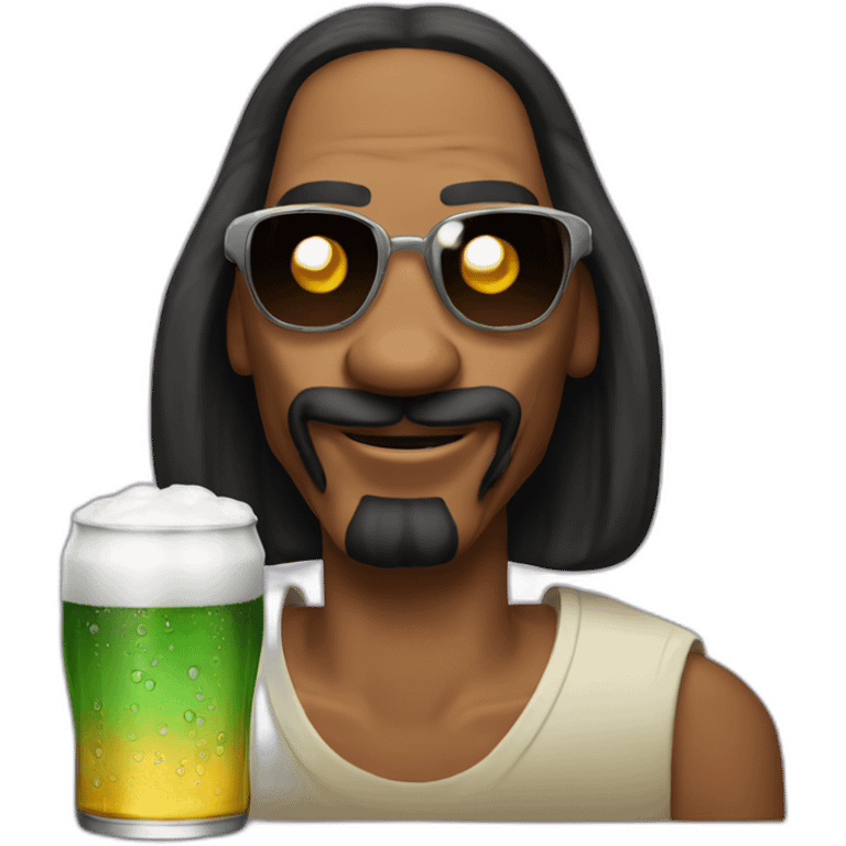 Snoop dog drink beer emoji