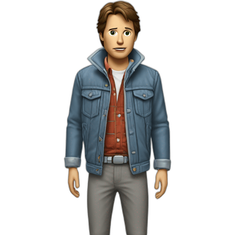 Marty Mcfly in back to the future emoji