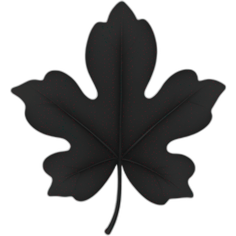 trefle 5 feuilles noir emoji