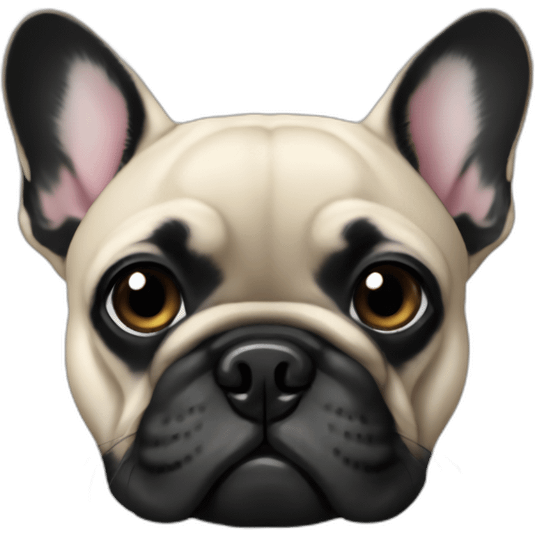 French bulldog-black--with-letter emoji